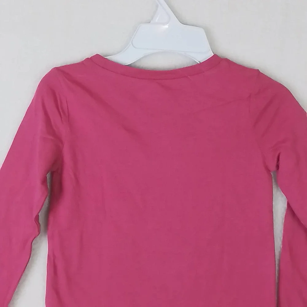 OshKosh Long Sleeve Cotton T-Shirt Girl's‎ Size 14 Pink w/ Graphic